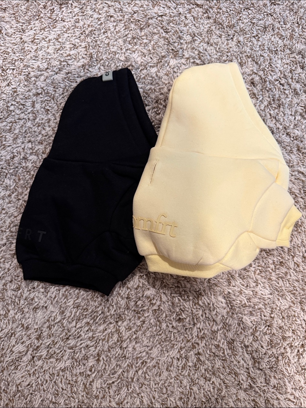 Two Comfort Pet Hoodie for Dogs - Black and Yellow XXS
